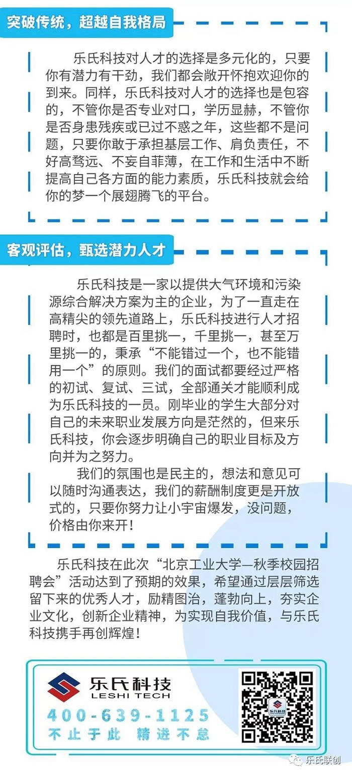 樂(lè)氏科技走進(jìn)&ldquo;北京工業(yè)大學(xué)&rdquo;2019年秋季校園招聘會(huì)