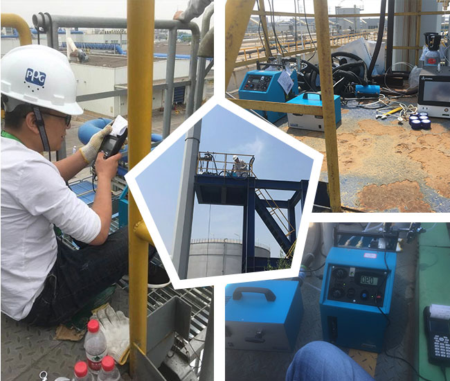 非甲烷總烴分析儀測試現(xiàn)場